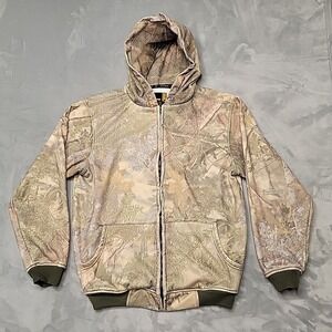 Kings Camo Jacket Mens M Brown Shadow Camo Mountain Full Zip Hoodie Hunting